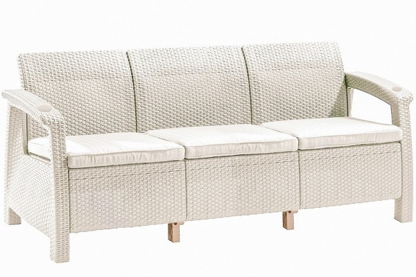 Трёхместный диван  Yalta Sofa 3 Seat белый купить в Калязине