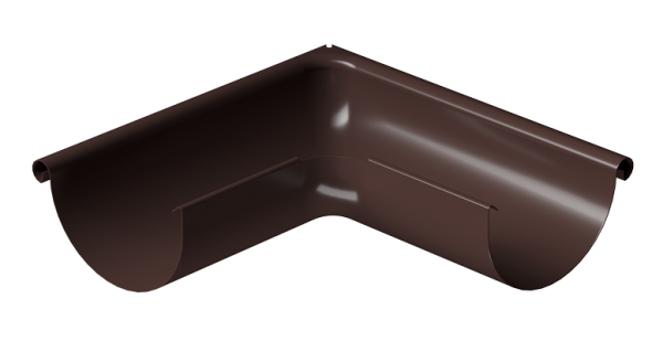 Угол внешний 90° D125 Döcke STAL PREMIUM Шоколад, (RAL 8019) купить в Калязине