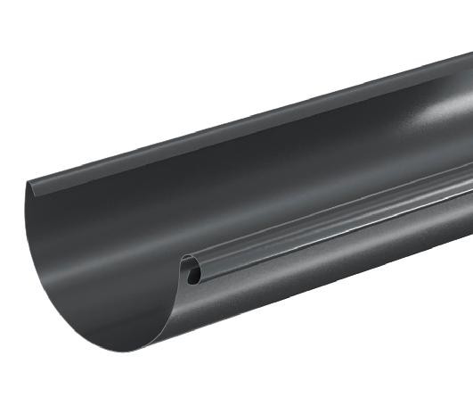 Водосток Aquasistem, система 125x90 - Водосточный желоб 3.00м RAL 7024 Тёмно-серый купить в Калязине