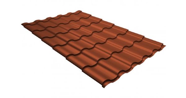 Металлочерепица кредо GL 0,5 GreenСoat Pural RR 750 кирпично-красный (RAL 8004 терракота) купить в Калязине
