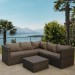 Комплект мебели AFINA плетеной из иск. ротанга YR825A Brown/Beige купить в Калязине