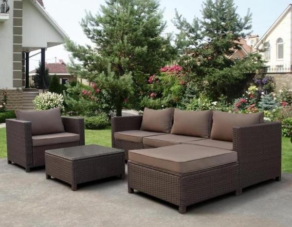 Комплект мебели AFINA плетеной из иск. ротанга YR821A Brown/Beige купить в Калязине