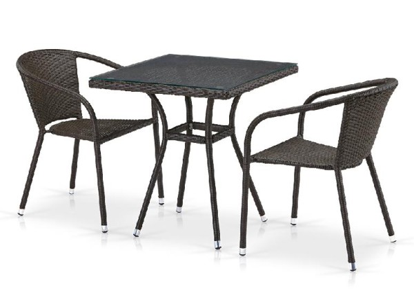 Комплект плетеной мебели AFINA из иск. ротанга T282BNT/Y137C-W53 Brown 2Pcs купить в Калязине