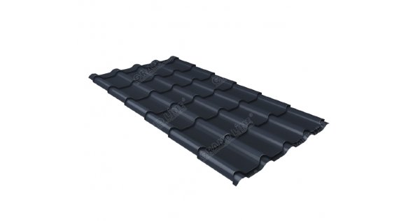 Металлочерепица камея 0,5 Satin RAL 7024 мокрый асфальт купить в Калязине