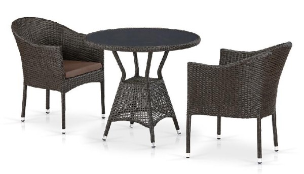 Комплект плетеной мебели AFINA из иск. ротанга T707ANS/Y350-W53 Brown 2Pcs купить в Калязине