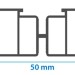 Лага алюминиевая KRONEX 50x25x3000 мм несущая купить в Калязине