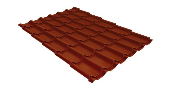Металлочерепица классик 0,45 Drap RAL 8004 терракота купить в Калязине