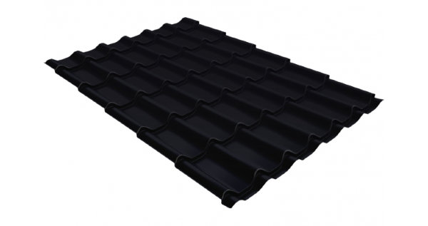 Металлочерепица классик GL 0,5 Quarzit lite RAL 9005 черный купить в Калязине